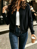 Sloane | Elegancka kurtka z ribbowanym zamkiem