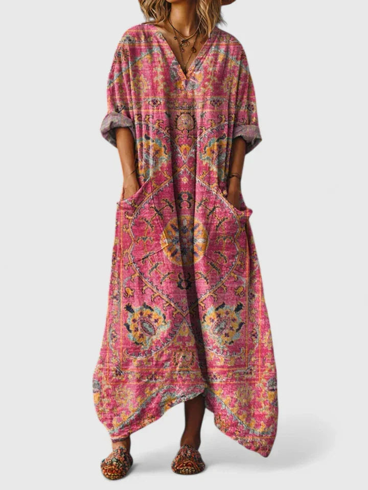 Clarissa | Elegancka Sukienka Oversize z Kieszeniami