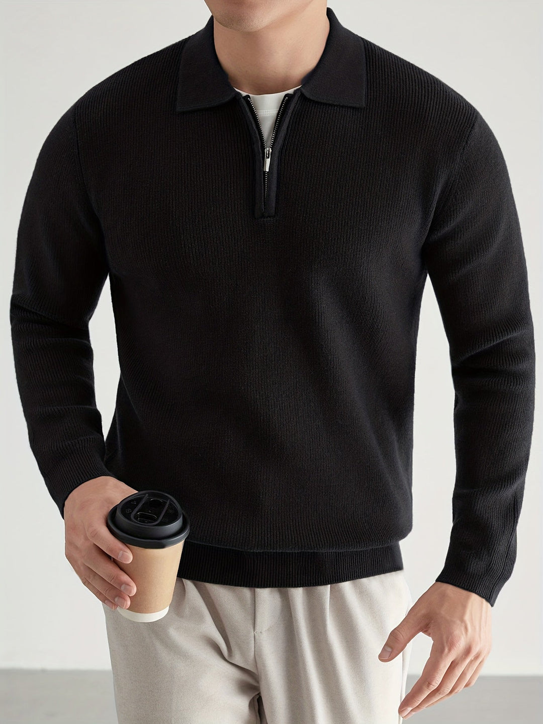 Douglas | Sweter Polo z Zamek 1/4