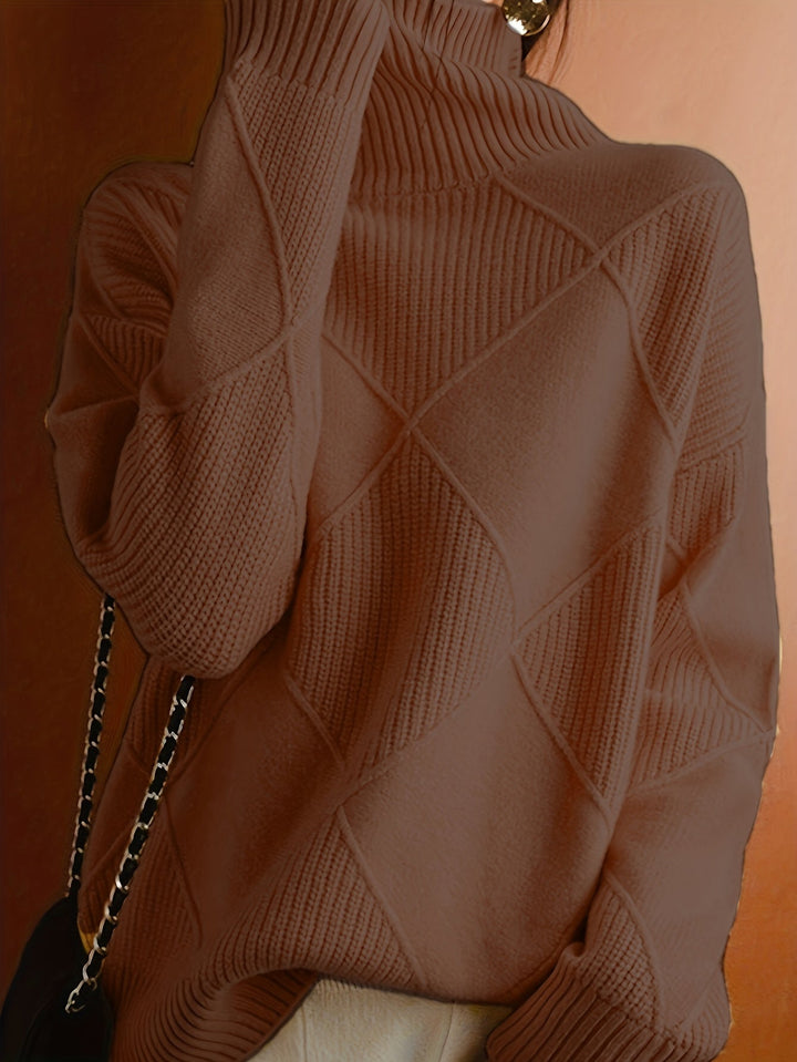 Freya | Sweter z teksturowanym golfem