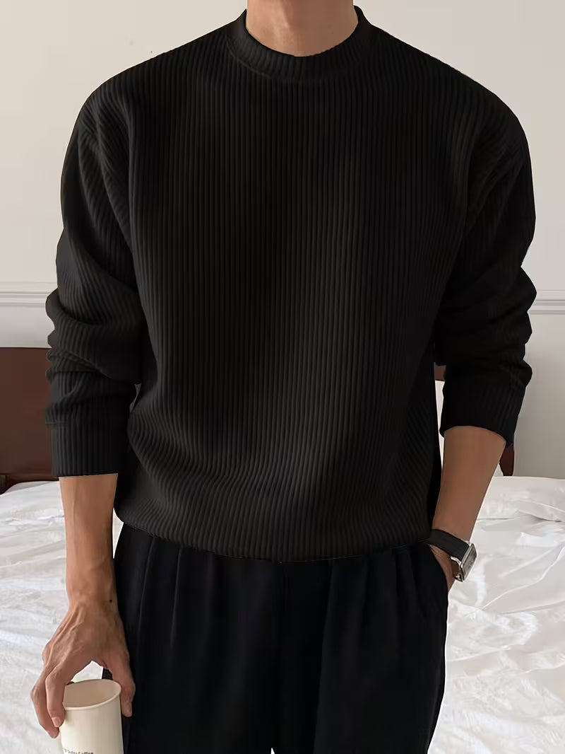 Harry | Sweter z długim rękawem z prążkowanym wykończeniem
