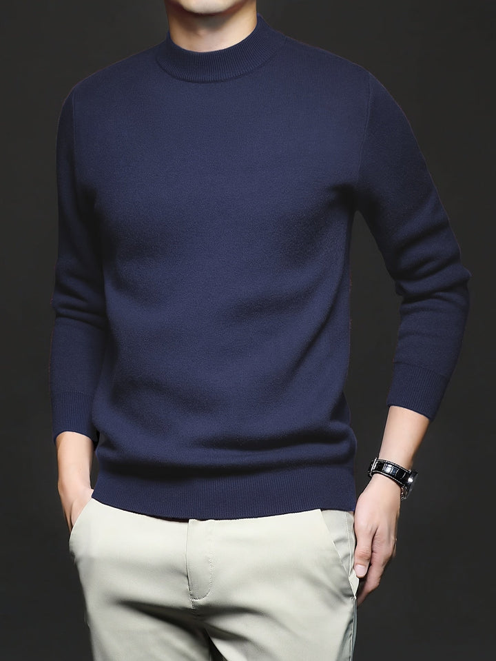 Tobias | Elegancki Sweter z Wysokim Kołnierzem