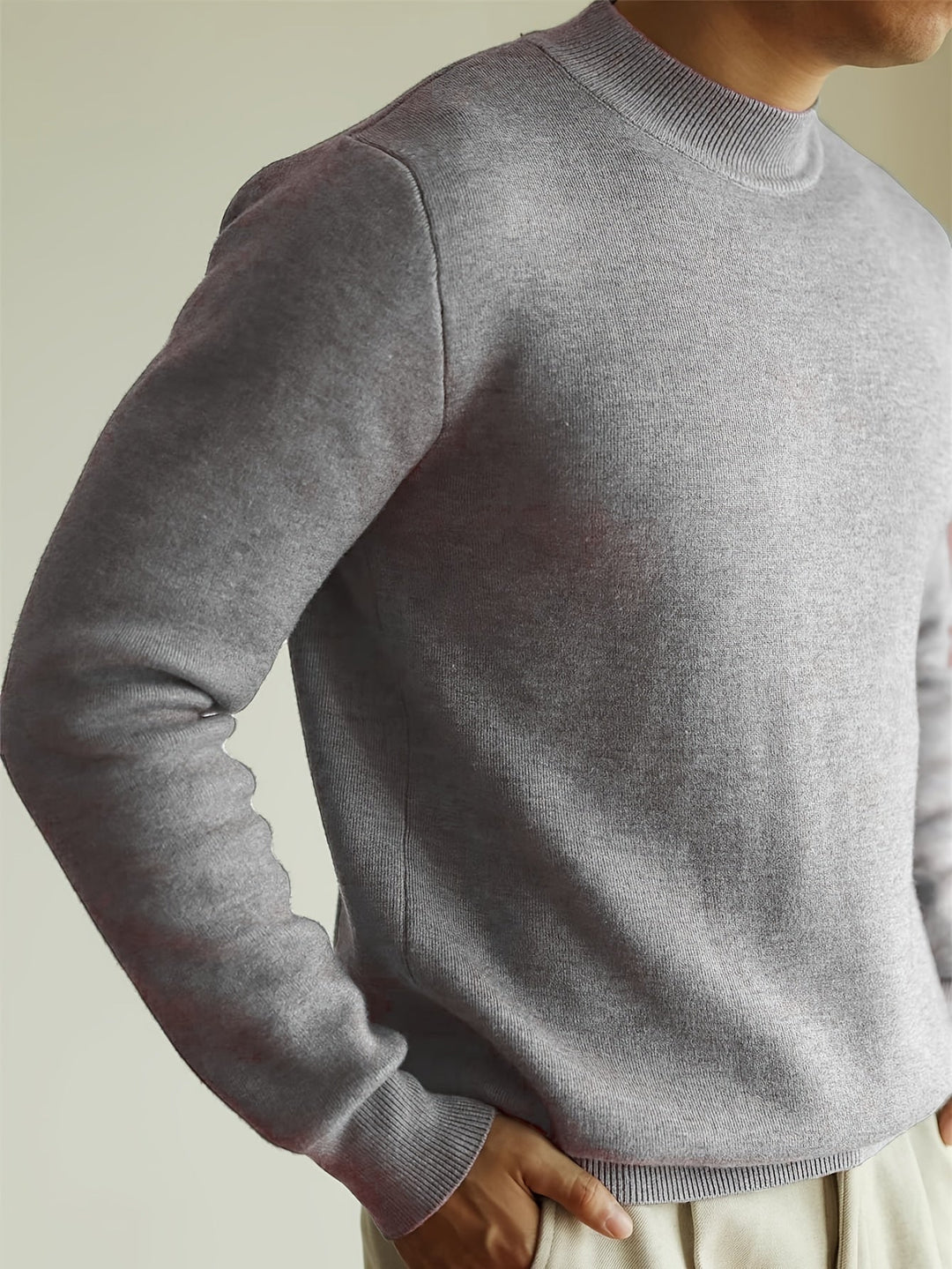 Tobias | Elegancki Sweter z Wysokim Kołnierzem