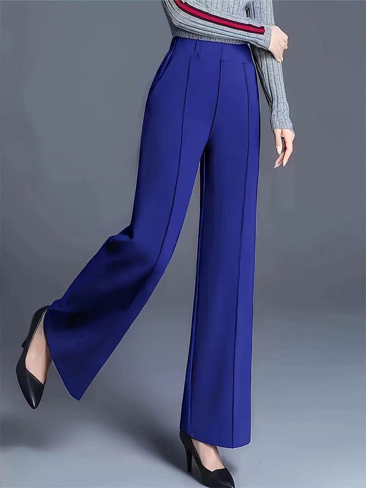 Eviana | Eleganckie Spodnie z Wysokim Stanem i Kieszeniami w Szew