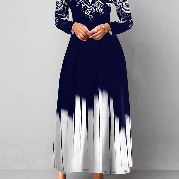 Rosalyn | Ornamentalna Sukienka A-Line Maxi