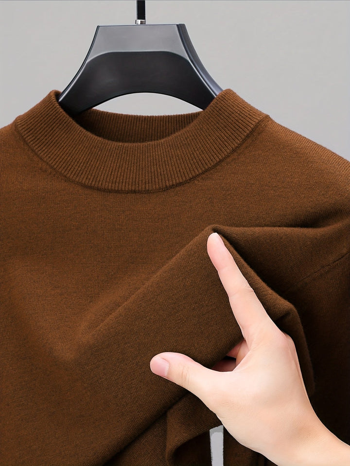 Tobias | Elegancki Sweter z Wysokim Kołnierzem