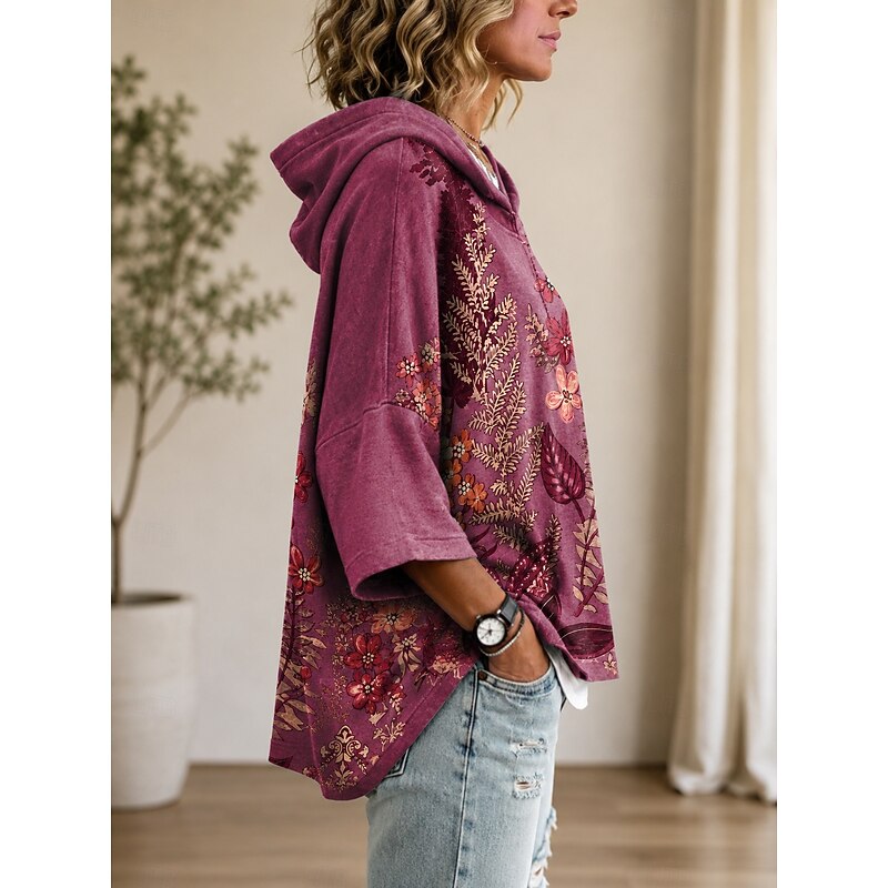 Diane | Botaniczny Top z Kapturem