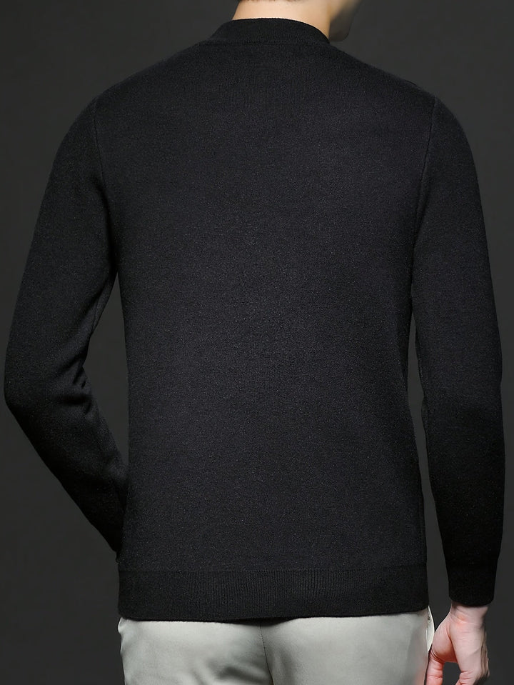 Tobias | Elegancki Sweter z Wysokim Kołnierzem