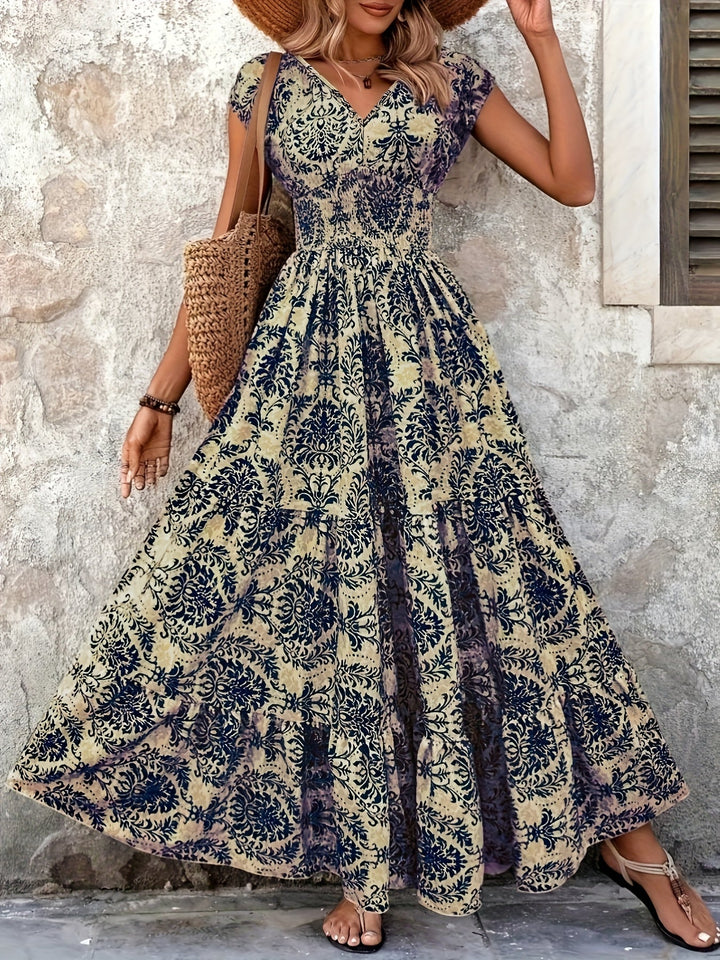 Mirabel | Boho Maxi Sukienka z Warstwami
