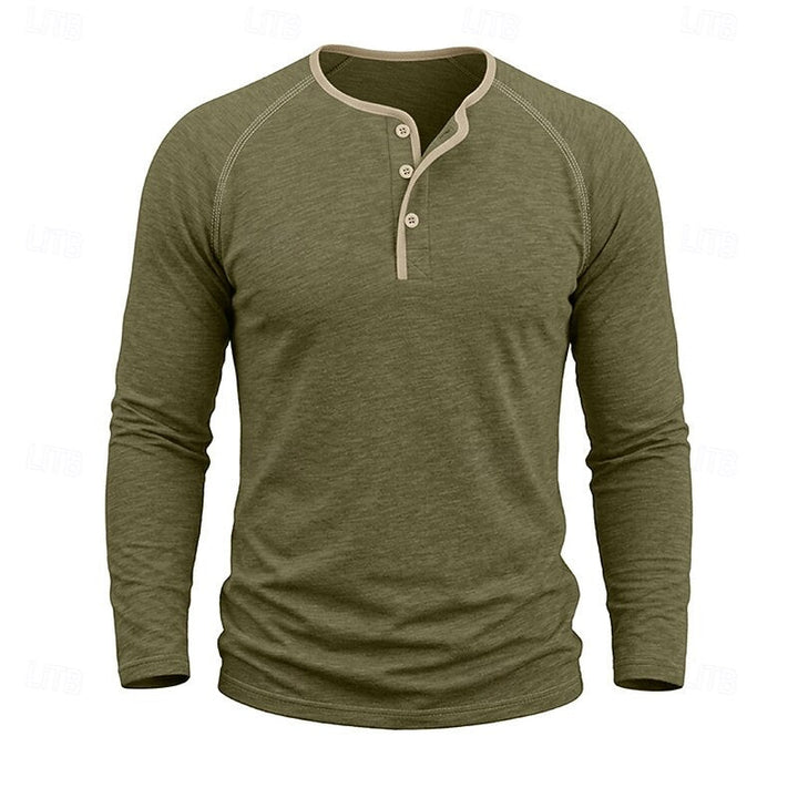 Holden | Klasyczna koszulka Henley z długim rękawem