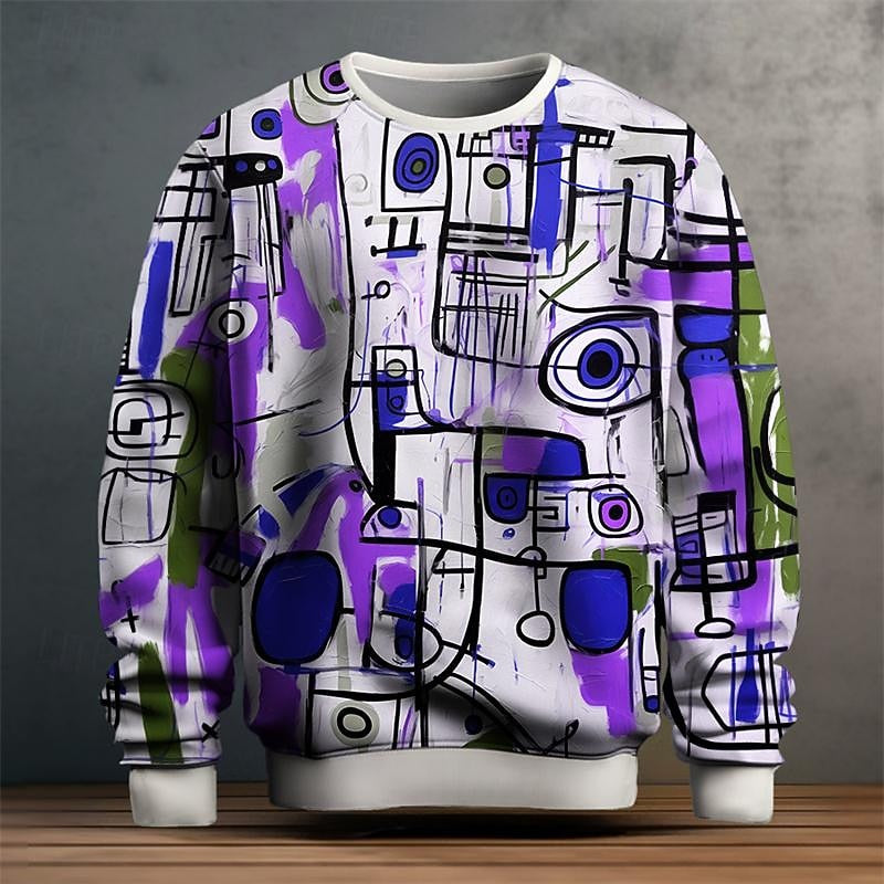 Grant | Artystyczny Sweatshirt z Okryciem na Szyi