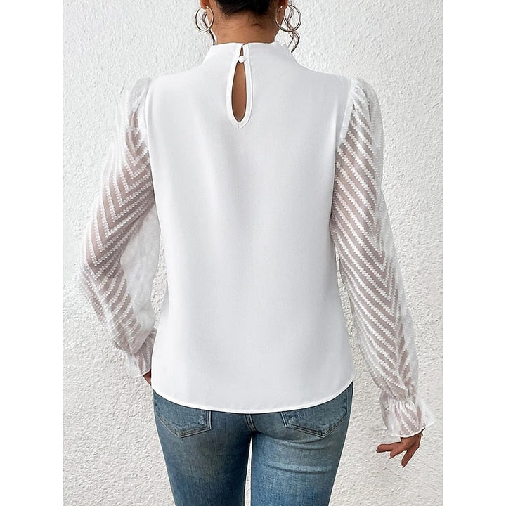 Maribel | Elegancka Bluzka z Wysokim Kołnierzem