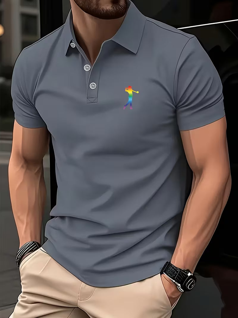 Simeon | Casual Koszula Golfowa z Krótkim Rękawem