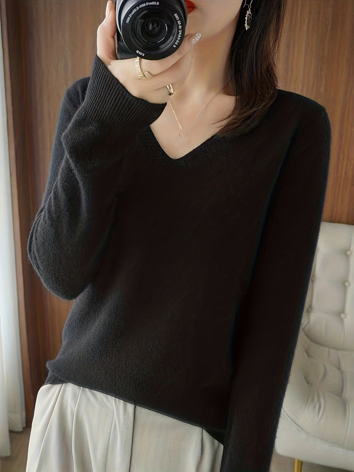 Deborah | Sweter Relaxed V-Neck