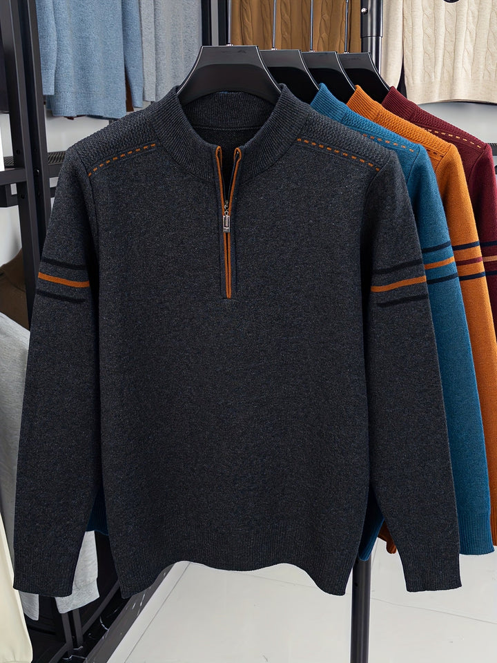 Alden | Sweter z zamkiem na szyi