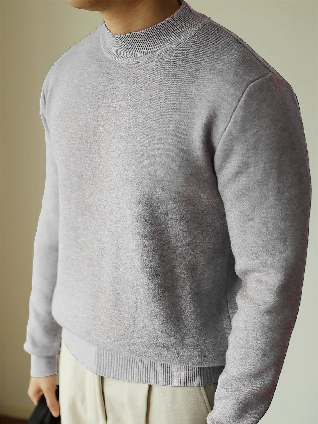Tobias | Elegancki Sweter z Wysokim Kołnierzem