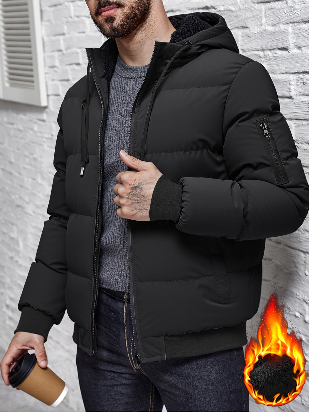 Chester | Kurtka pikowana z kapturem