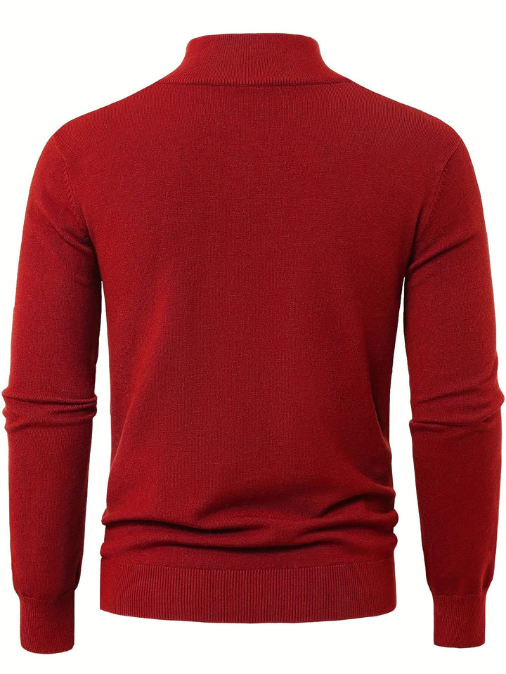 Tobias | Elegancki Sweter z Wysokim Kołnierzem
