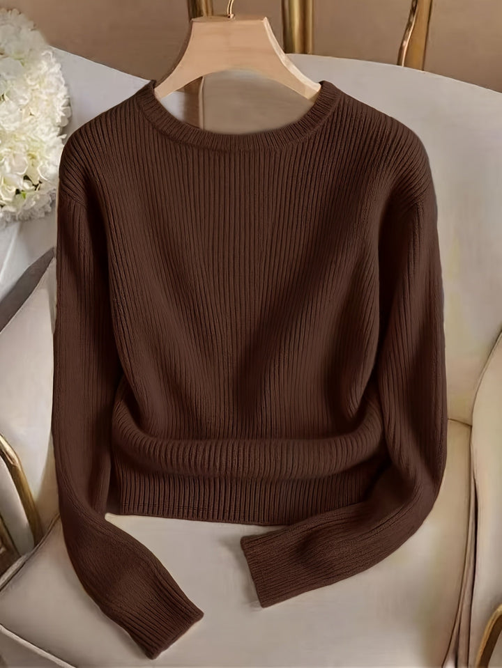 Gwendolyn | Sweter z Żebrowanym Manżetem