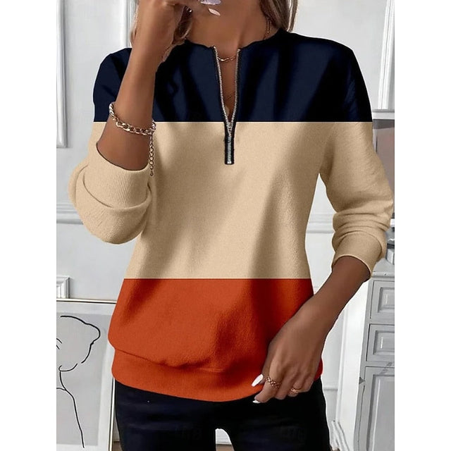 Odessa | Bluza z zamkiem w kolorach blokowych