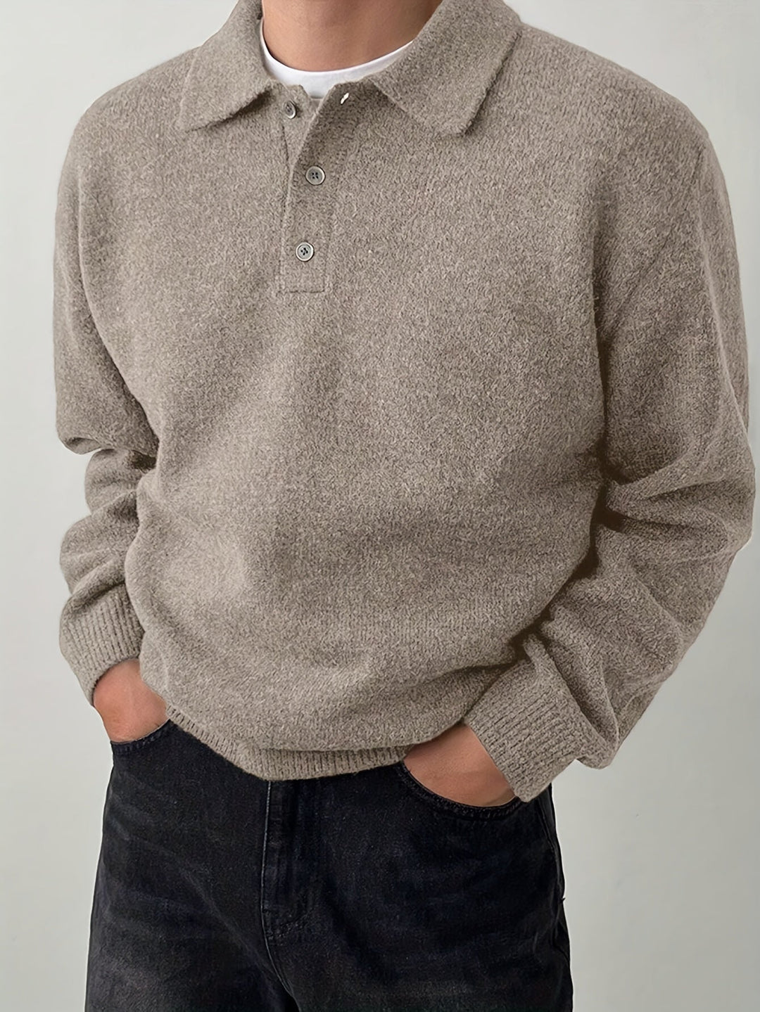 Reid | Sweter z kołnierzykiem polo