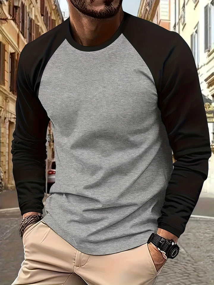 Roman | Dwukolorowa koszulka z długim rękawem typu raglan