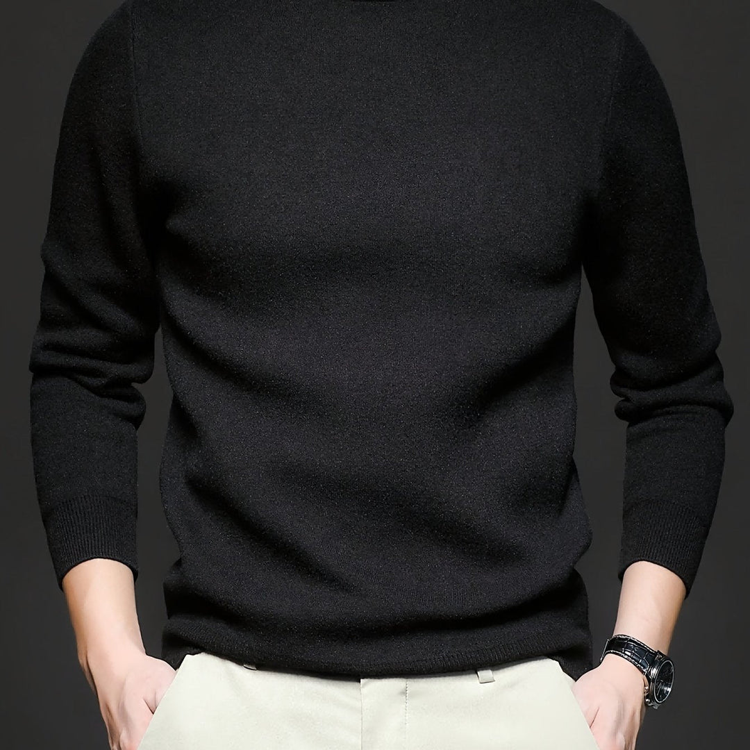 Tobias | Elegancki Sweter z Wysokim Kołnierzem