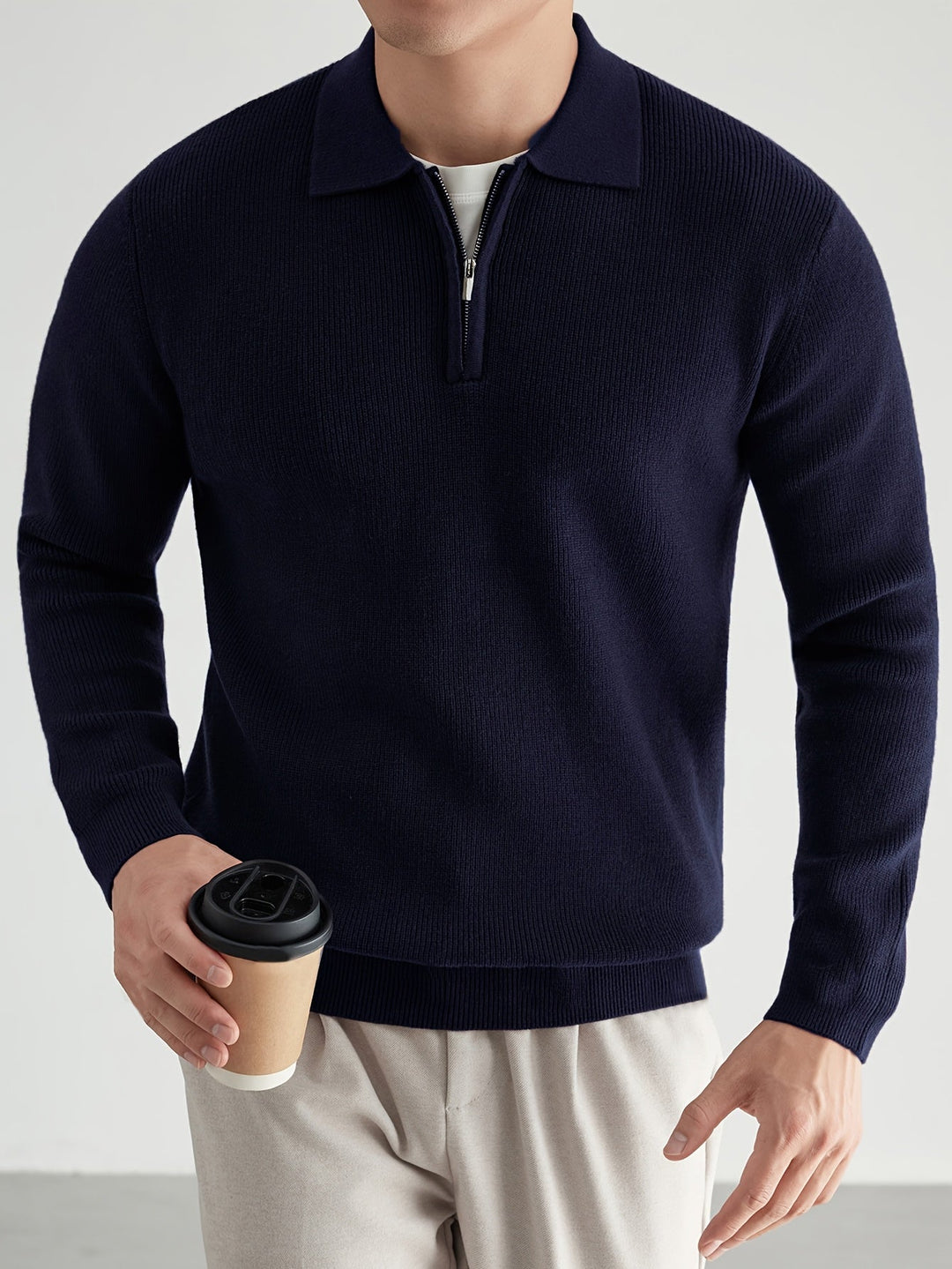 Douglas | Sweter Polo z Zamek 1/4