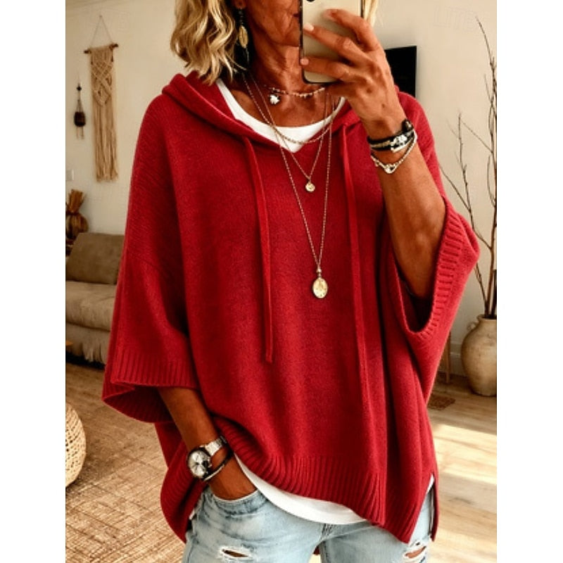 Cassidy | Luźny Sweter z Kapturem
