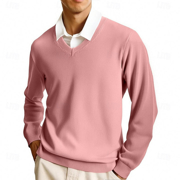 Carter | Elegancki Sweter z Dekoltem w Serek