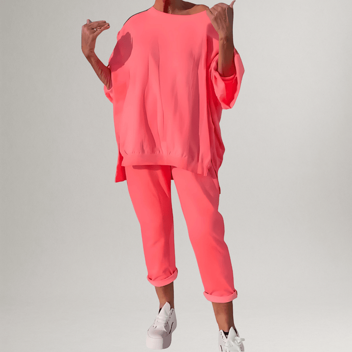 Winona | Klasyczna Oversize Bluzka i Spodnie
