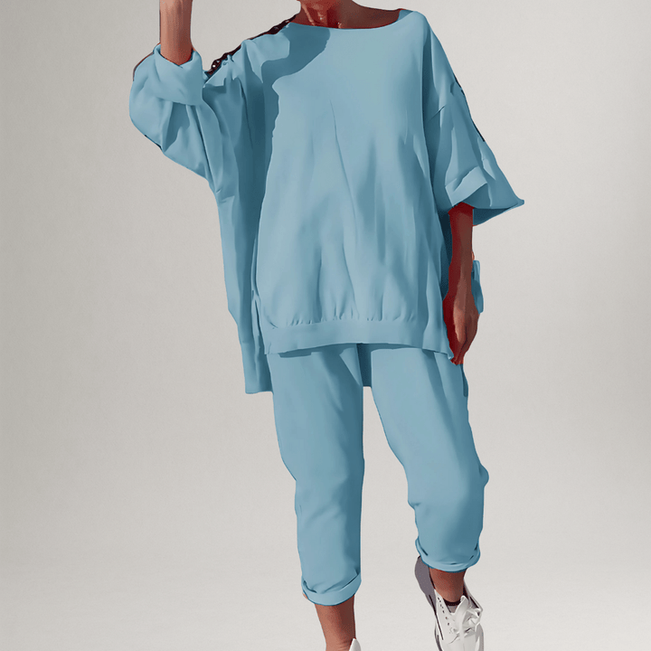 Winona | Klasyczna Oversize Bluzka i Spodnie
