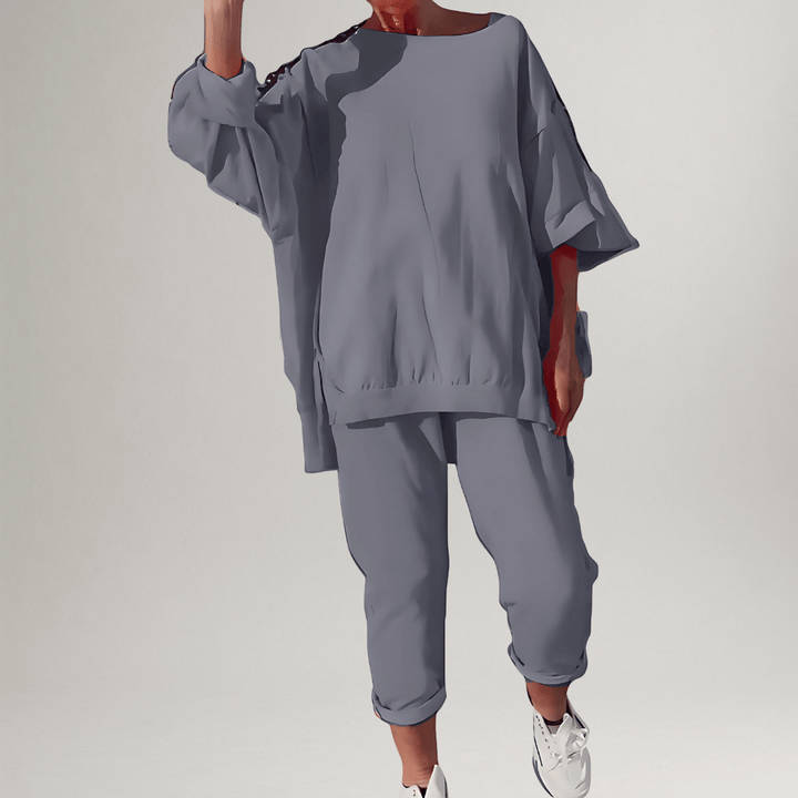 Winona | Klasyczna Oversize Bluzka i Spodnie