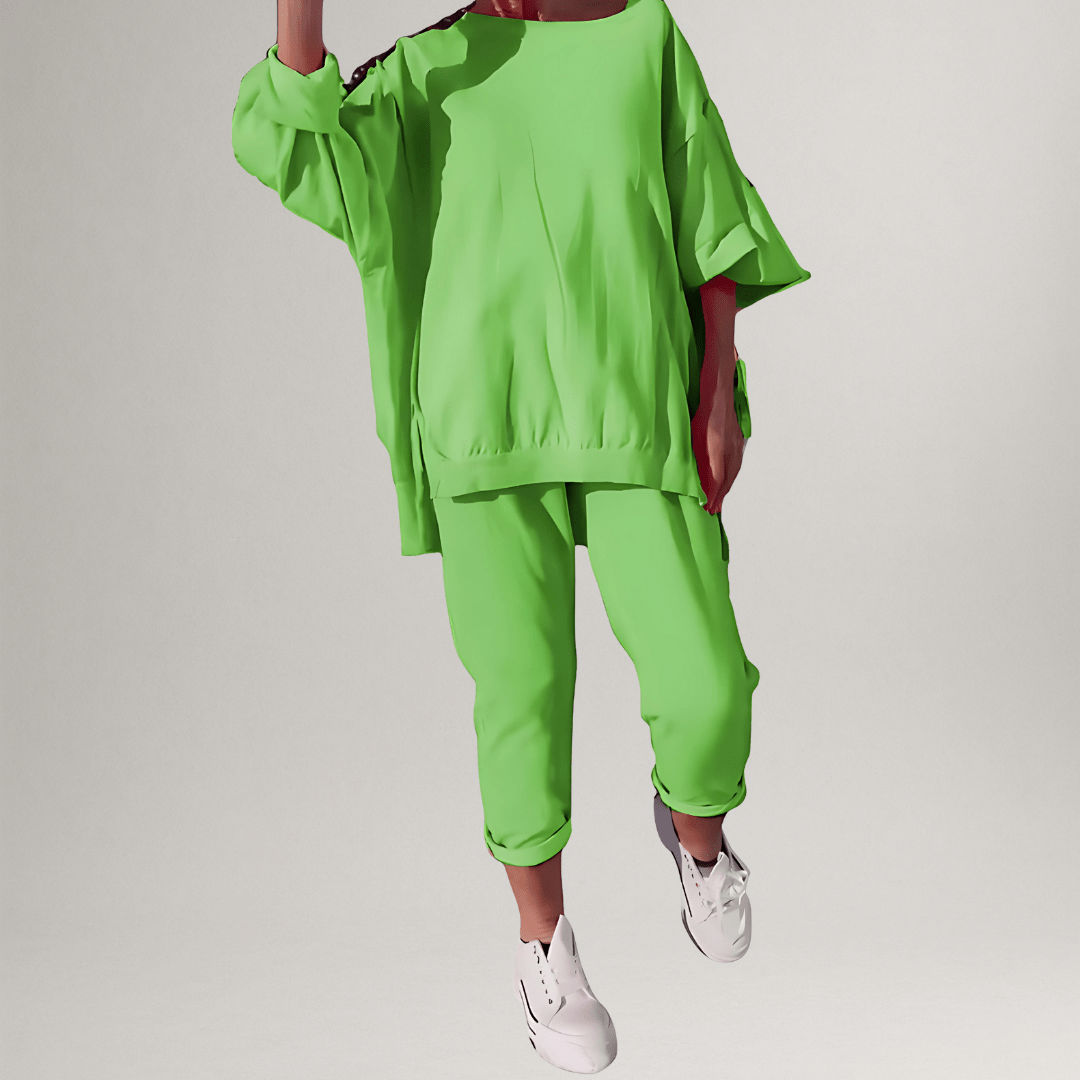 Winona | Klasyczna Oversize Bluzka i Spodnie