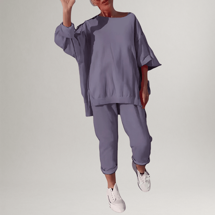 Winona | Klasyczna Oversize Bluzka i Spodnie