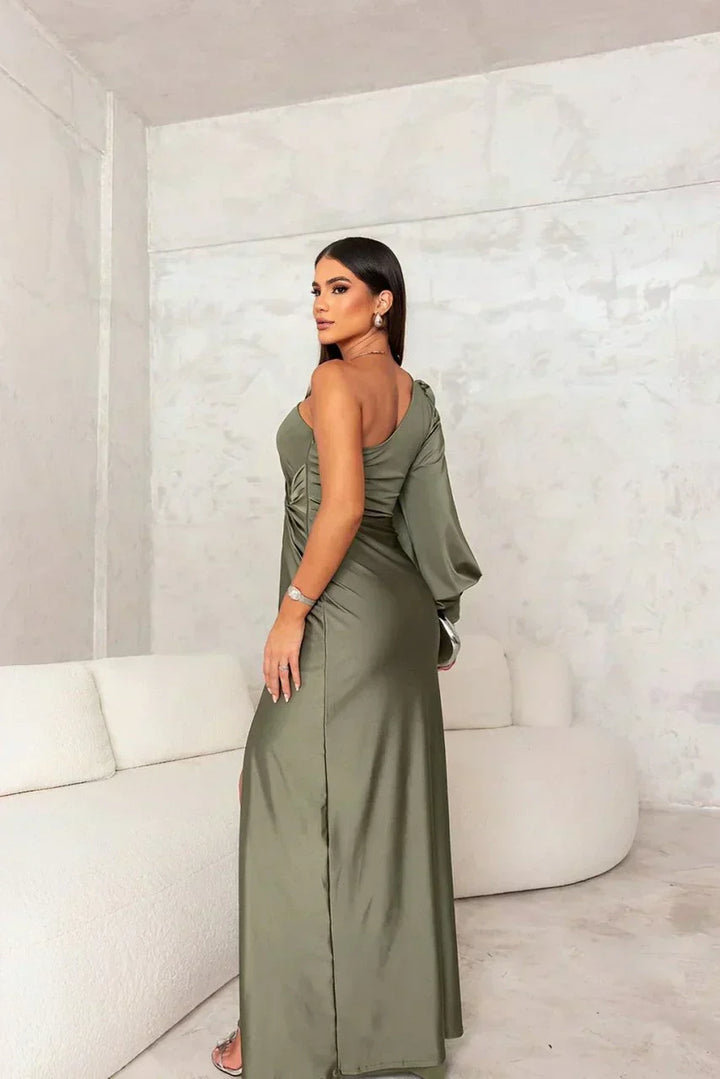 Sarah | Elegancka Maxi Sukienka na Jedno Ramię
