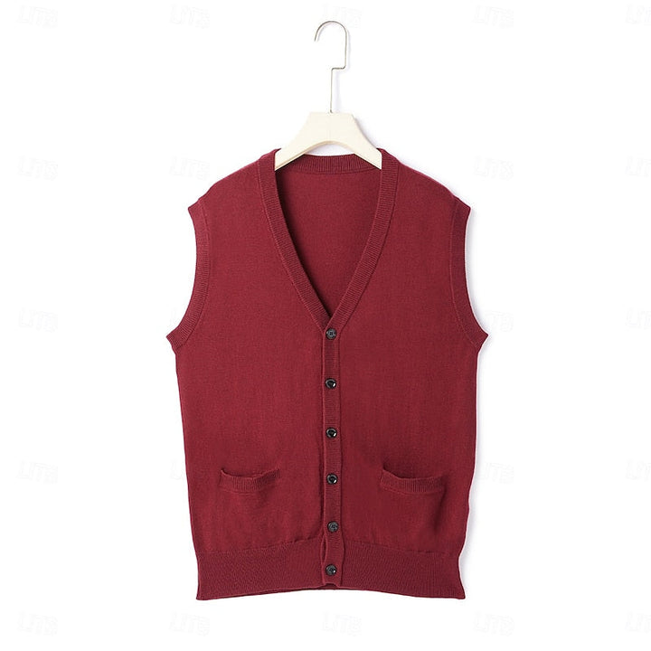 Coleman | Elegancka Kamizelka z Dekoltem w Serek