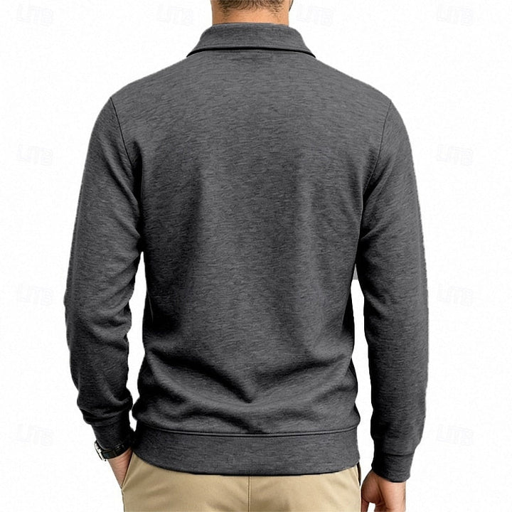 Garrett | Elegancka koszula polo z długim rękawem