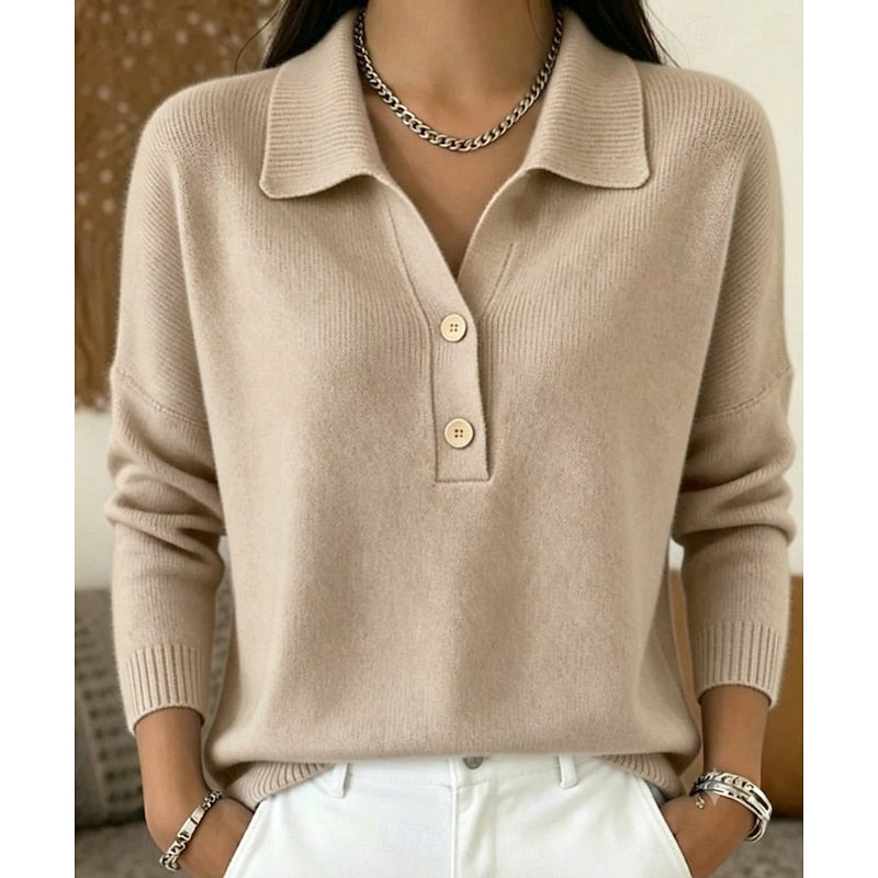 Lorelei | Elegancki sweter polo z kołnierzykiem