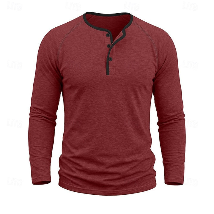 Holden | Klasyczna koszulka Henley z długim rękawem
