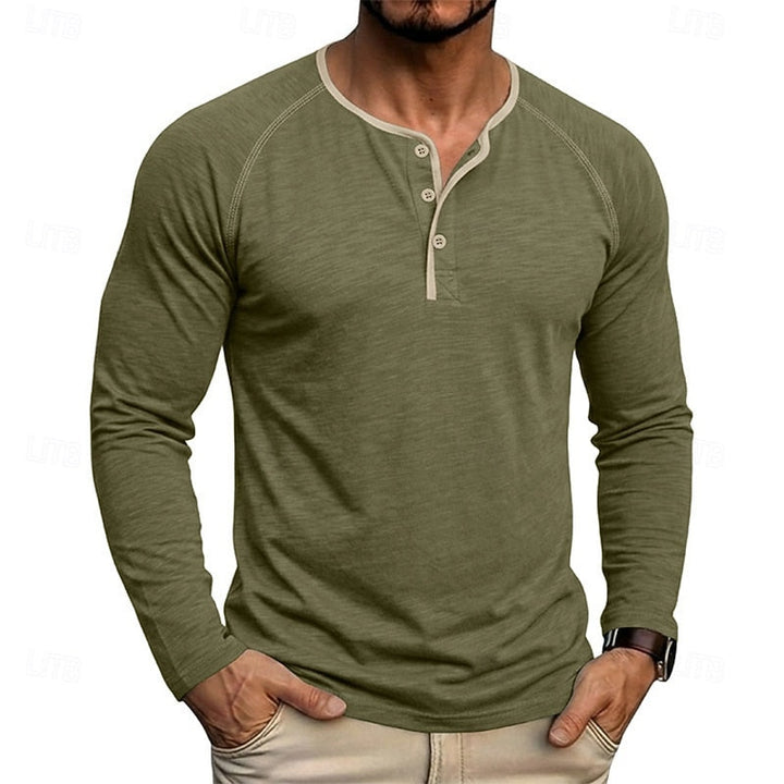 Holden | Klasyczna koszulka Henley z długim rękawem