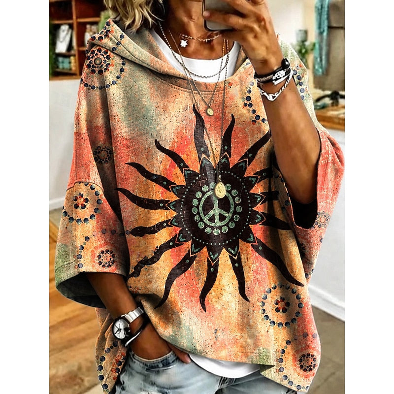 Diane | Botaniczny Top z Kapturem