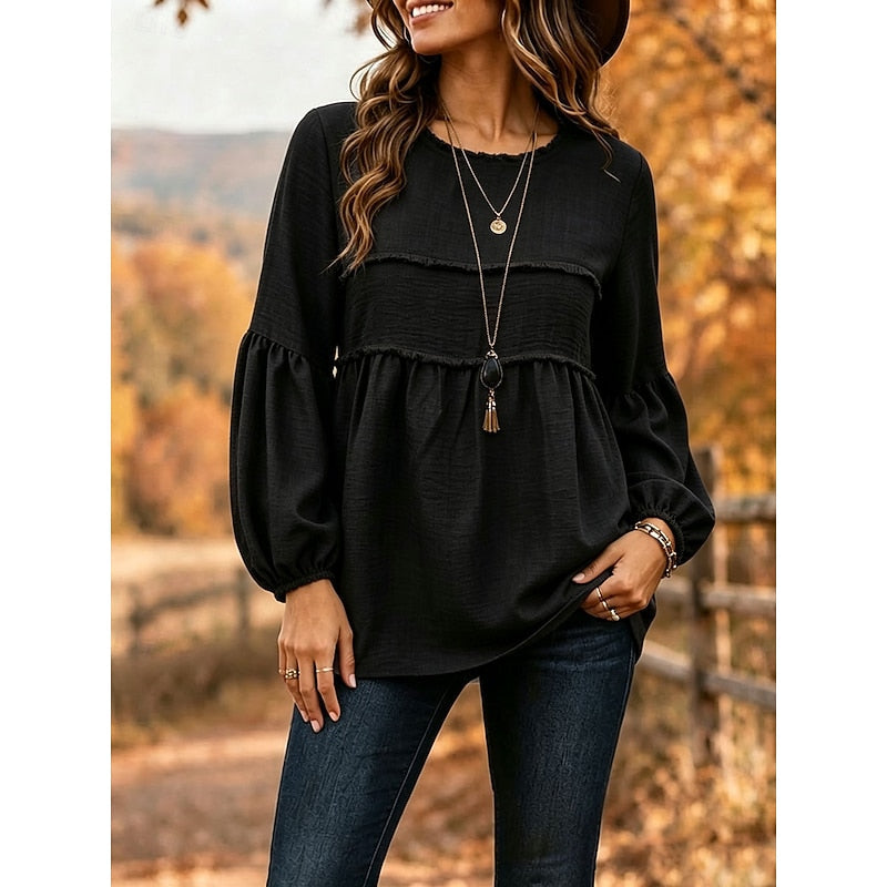 Isabelle | Luźna Bluzka Peplum
