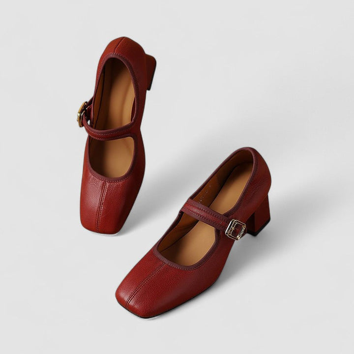 Elisha | Klasyczne Buty Mary Jane z Grubym Paseczkiem