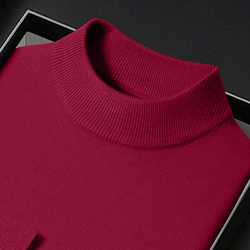 Maxwell | Elegancki Sweter z Kołnierzem Mock