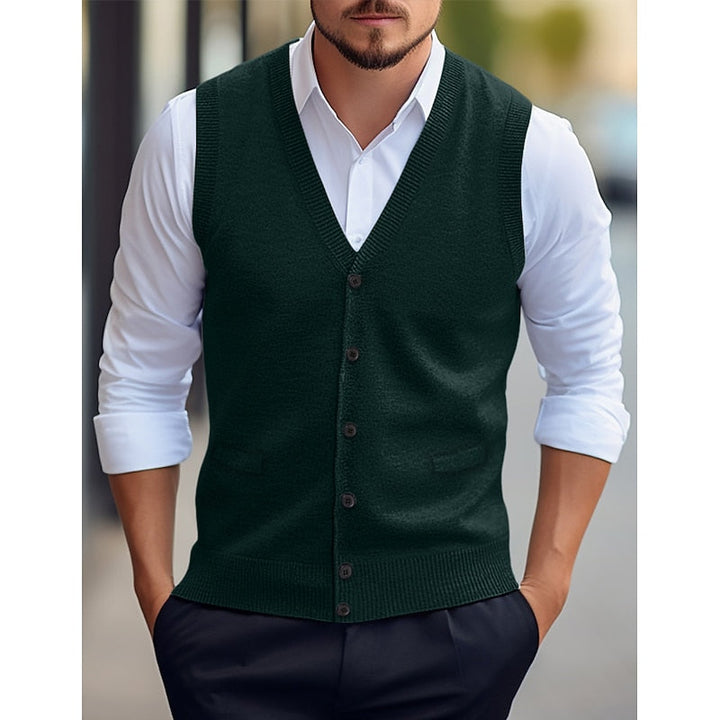 Coleman | Elegancka Kamizelka z Dekoltem w Serek