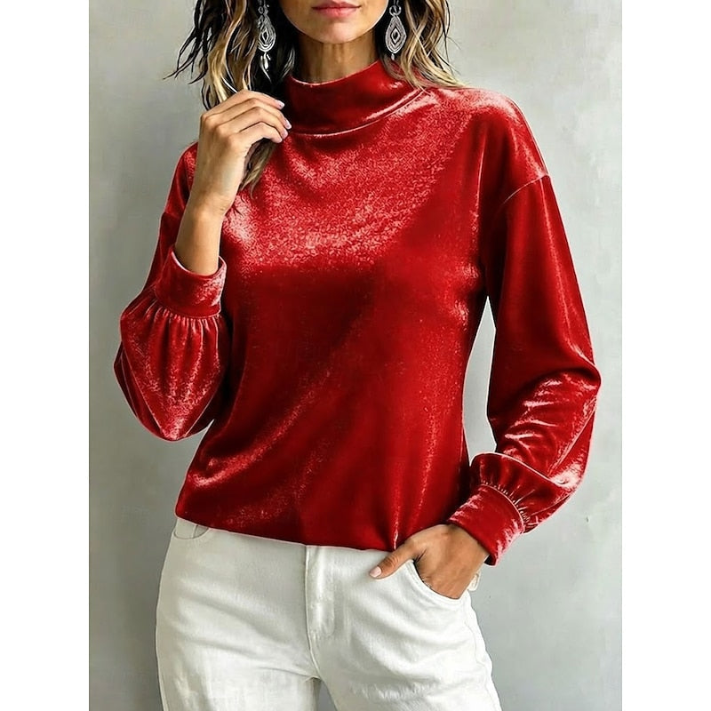 Belinda | Elegancka Bluzka z Mock Neck