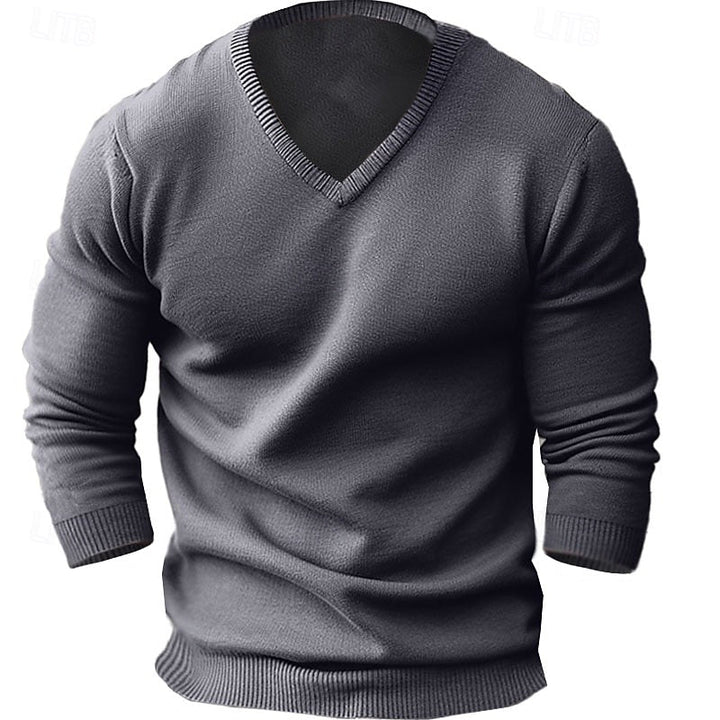 Foster | Elegancki Sweter z Dekoltem w Serek
