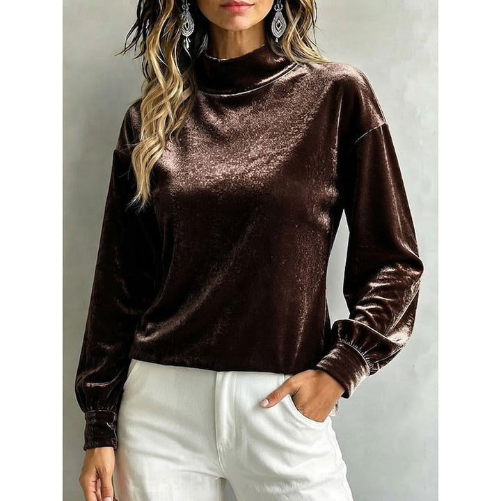 Belinda | Elegancka Bluzka z Mock Neck
