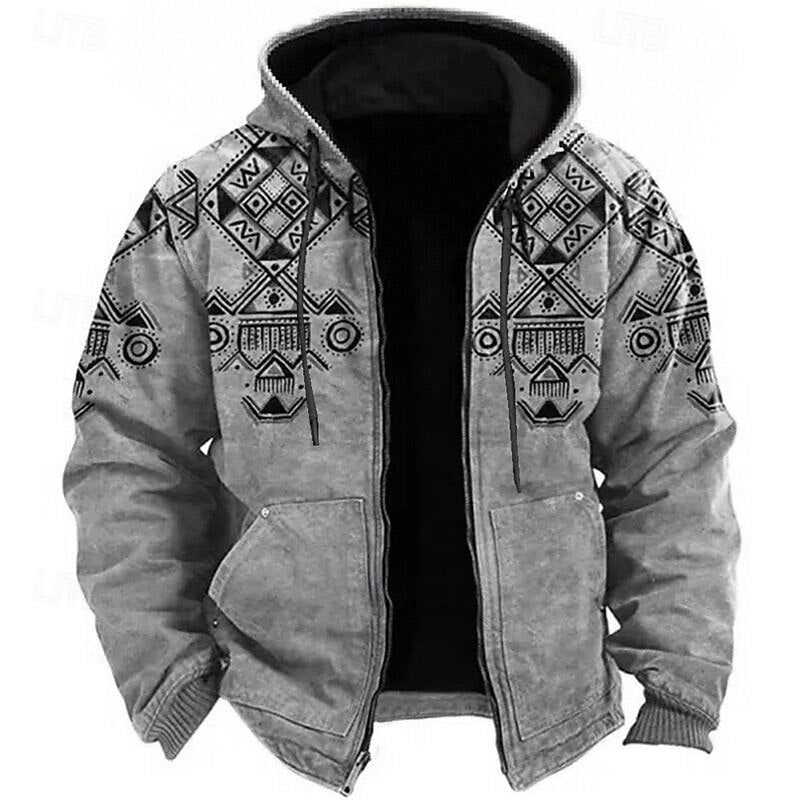 Dalton | Kurtka z kapturem w stylu Heritage-Print